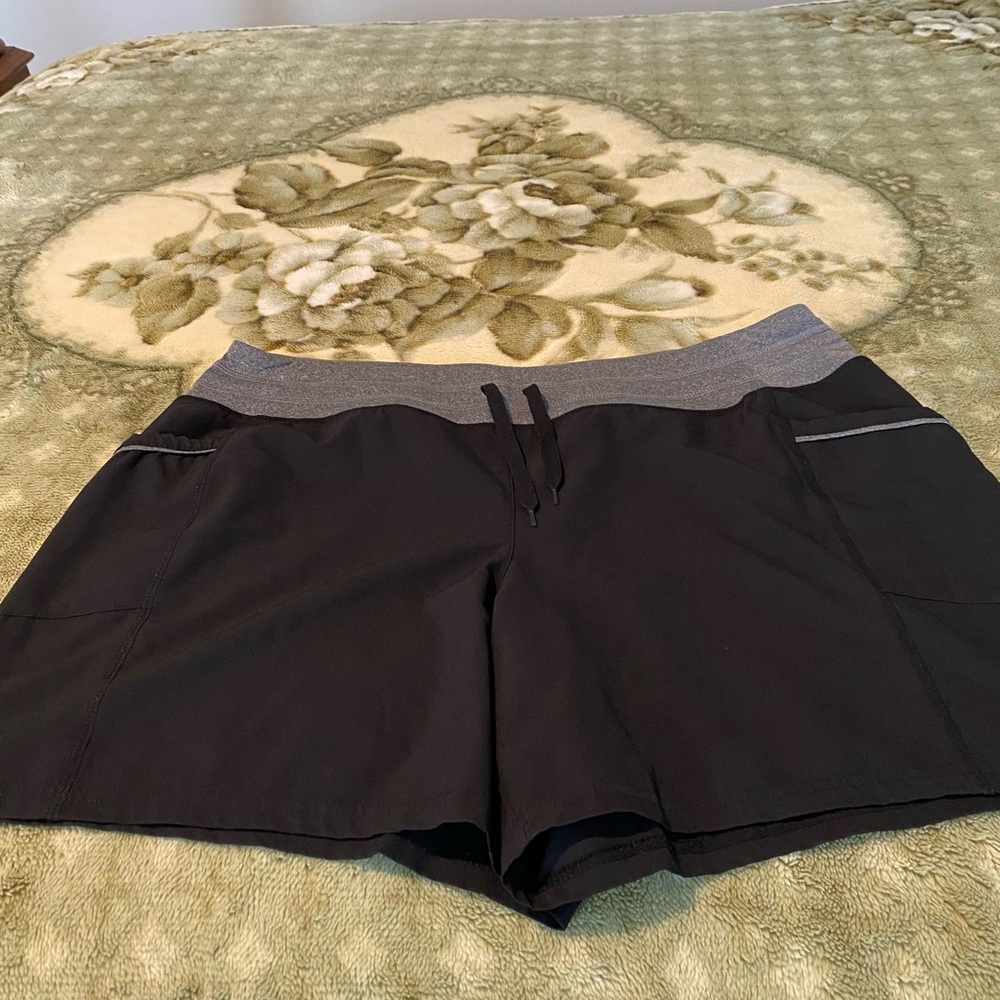 Black athletic shorts
